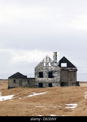 einsam, zerstörten Haus am Nord-West-Island, Snaefellsnes Halbinsel Stockfoto