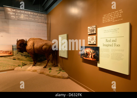 Ausstellung in der Oregon Trail Interpretive Center in der Nähe von Baker City, Oregon. Stockfoto