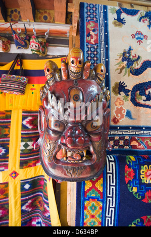 geschnitzte Maske, Bhutan, Asien Stockfoto