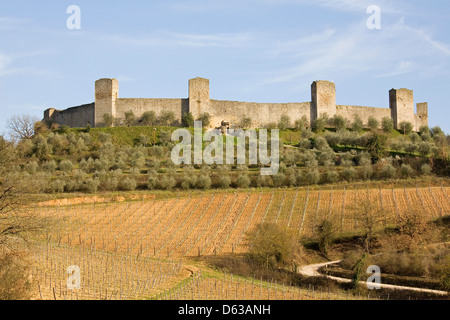 Europa, Italien, Toskana, Monteriggioni Monteriggioni, Toscana, Italien, Europa Stockfoto