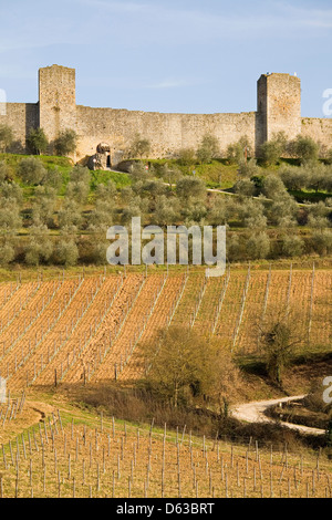 Europa, Italien, Toskana, Monteriggioni Monteriggioni, Toscana, Italien, Europa Stockfoto