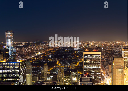 Skyline von New York City von Top of The Rock gesehen Stockfoto
