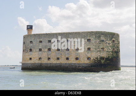 Fort Boyard mitten auf dem Meer in Frankreich Stockfoto