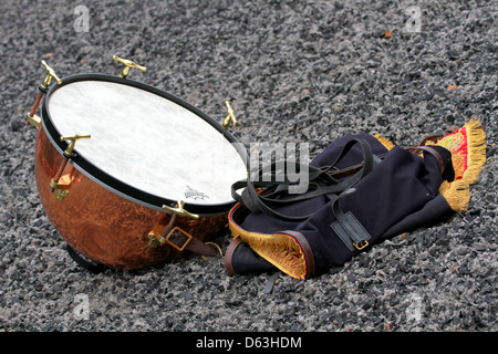 Haushalt Kavallerie Besuch Floors Castle in den Scottish Borders tagsüber Massed Pipe Bands Stockfoto