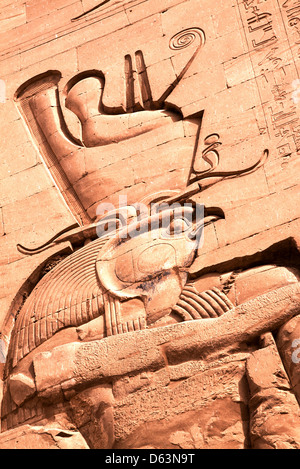 Der Gott Horus von Edfu Stockfoto