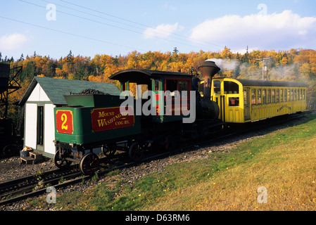 Elk281-1570 New Hampshire, weiße Mtns Crawford Notch, BrettonWoods, Mt Washington Cog Railway Stockfoto