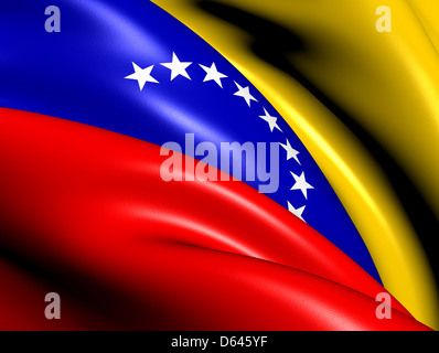 Flagge von Venezuela. Hautnah. Stockfoto