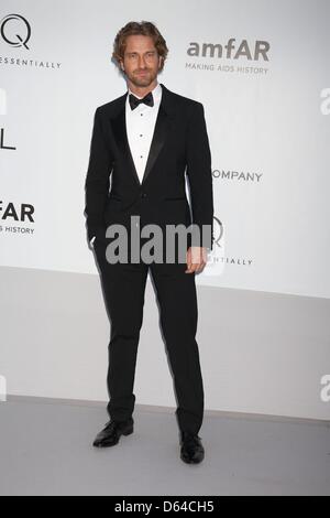 Schauspieler Gerard Butler kommt bei der AmfAR Kino gegen Aids Gala während der 65. Filmfestspiele von Cannes im Hotel du Cap-Eden-Roc in Antibes, Frankreich, am 24. Mai 2012. Foto: Hubert Boesl Stockfoto