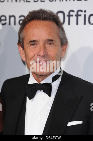 Jacky Ickx kommt bei der Chopard-Mystery-Party bei den 65. Filmfestspielen in einer privaten Villa in Cannes, Frankreich, am 21. Mai 2012. Foto: Hubert Boesl Stockfoto