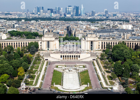 Blick auf Paris vom Eiffelturm Stockfoto