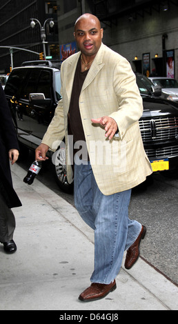 Charles Barkley "Der Late Show with David Letterman" in der Ed Sullivan Theater - Ankunft New York City, USA - 14.03.11 Stockfoto