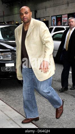 Charles Barkley "Der Late Show with David Letterman" in der Ed Sullivan Theater - Ankunft New York City, USA - 14.03.11 Stockfoto