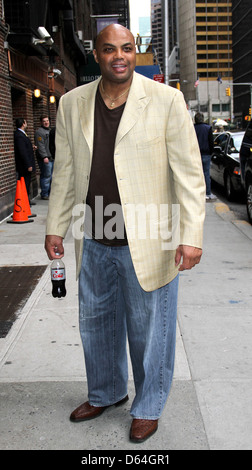 Charles Barkley "Der Late Show with David Letterman" in der Ed Sullivan Theater - Ankunft New York City, USA - 14.03.11 Stockfoto