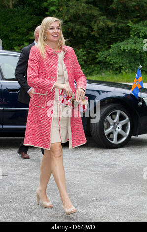 Prinzessin Maxima der Niederlande besuchen die Grabrede des prof.dr.ir. Gert van Dijk über Mikrofinanz an der Nyenrode Business University in Breukelen, Niederlande, 29. Mai 2012. Foto: Patrick van Katwijk Niederlande Stockfoto