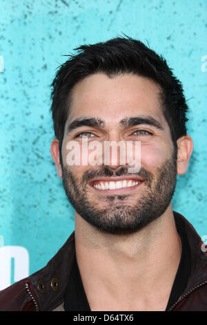 US-Schauspieler Tyler Hoechlin kommt auf dem roten Teppich der 2012 MTV Movie Awards im Gibson Amphitheater in Universal City, USA, 3. Juni 2012. Foto: Hubert Boesl Stockfoto