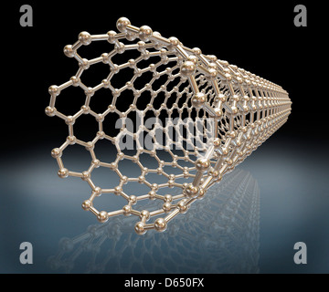 Kohlenstoff-Nanoröhrchen, artwork Stockfoto