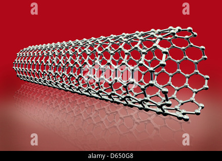 Kohlenstoff-Nanoröhrchen, artwork Stockfoto