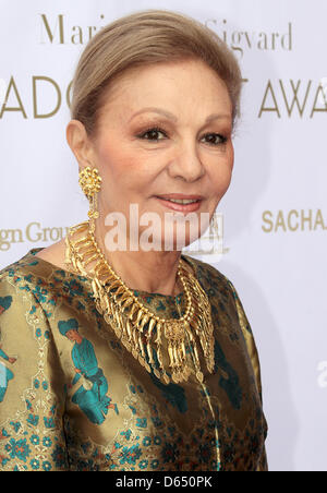 HM Königin Farah Pahlavi vom Iran kommt für die Eröffnung von Marianne & Sigvard Bernadotte Art Awards Gala 2012 in Stockholm, Schweden, 7. Juni 2012. Foto: Albert Nieboer / RPE Niederlande, Stockfoto