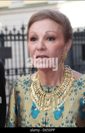 HM Königin Farah Pahlavi vom Iran kommt für die Eröffnung von Marianne & Sigvard Bernadotte Art Awards Gala 2012 in Stockholm, Schweden, 7. Juni 2012. Foto: Albert Nieboer / RPE Niederlande, Stockfoto