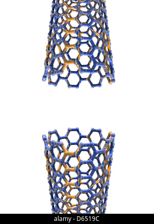 Kohlenstoff-Nanoröhrchen, artwork Stockfoto