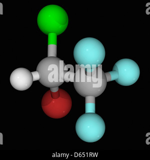 Halothan Wirkstoffmolekül Stockfoto