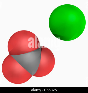 Calcium Carbonat-Molekül Stockfoto