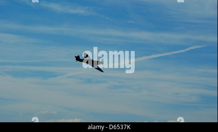 Spitfire mark 9 2. Weltkrieg Jagdflugzeug fliegen Stockfoto