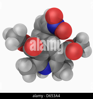 Nifedipin Wirkstoffmolekül Stockfoto