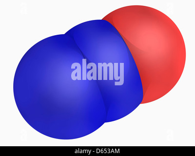 Lachgas-Molekül Stockfoto