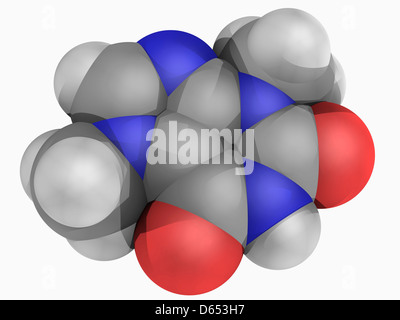 Theobromin Molekül Stockfoto