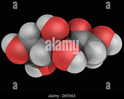 D-Fructose-Molekül Stockfoto