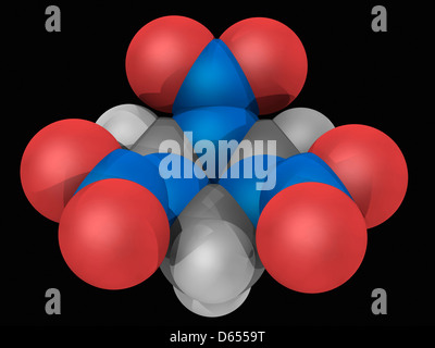 RDX explosive Molekül Stockfoto