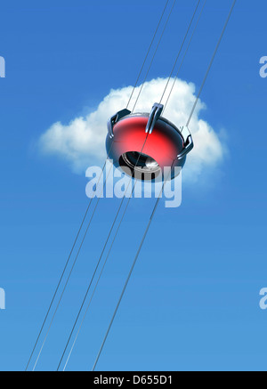 Weltraumlift, artwork Stockfoto