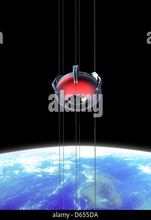 Weltraumlift, artwork Stockfoto