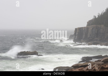 Wilden Atlantik im Acadia National Park, Maine. Stockfoto