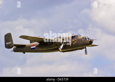 Flugzeug Mitchell B-25 Duxford UK Stockfoto