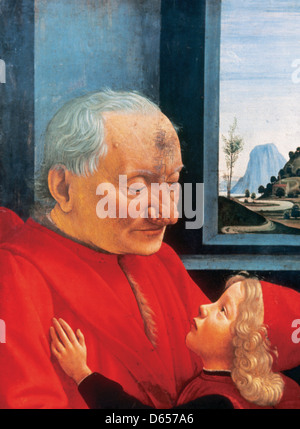 Domenico Ghirlandaio (1449-1494). Ein Alter Mann und sein Enkel (ca. 1490). Tempera auf Holz. Museum des Louvre. Paris. Frankreich. Stockfoto