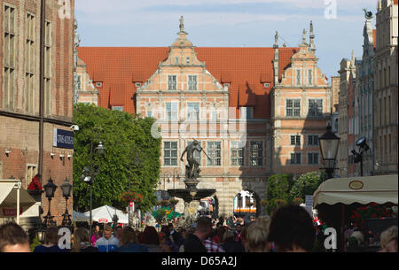 Das grüne Tor am Markt ist in Gdansk, Polen, 12. Juni 2012 abgebildet. Foto: Jens Wolf Stockfoto