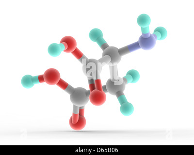 Asparagin-Molekül Stockfoto