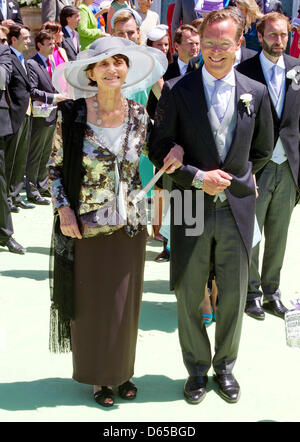 Prinz Jaime de Bourbon de Parme nimmt an der Hochzeit der Prinzessin Maria Carolina und Albert Brenninkmeijer in der Basilica di San Miniato al Monte in Florenz, Italien, 16. Juni 2012. Foto: Patrick van Katwijk / Niederlande, Stockfoto