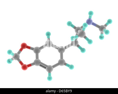 MDMA Wirkstoffmolekül Stockfoto