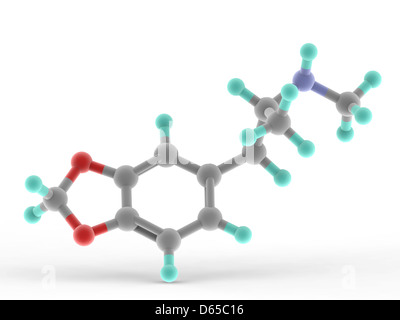 MDMA Wirkstoffmolekül Stockfoto