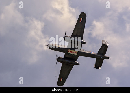 Flugzeug Mitchell B-25 Duxford UK Stockfoto