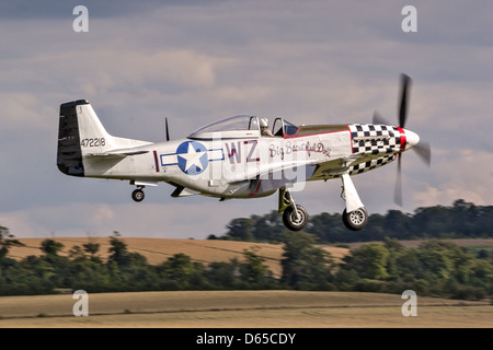 Mustang P51 Kämpfer Duxford UK Stockfoto