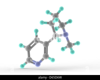 Nikotin-Molekül Stockfoto
