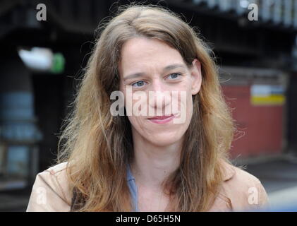 Der Deutsch-Schweizer Landschaftsarchitekt Catherina Countess Bernadotte af (von) Wiesborg ist im "Paradies" Teil des Weltkulturerbes "Alte Voelklinger Hütte" in Völklingen, Deutschland, 20. Juni 2012 abgebildet. Dieser Teil wurde von ihr entworfen. Foto: Becker & Bredel Stockfoto