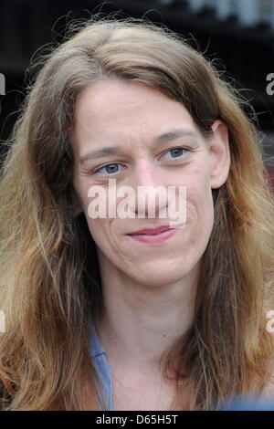 Der Deutsch-Schweizer Landschaftsarchitekt Catherina Countess Bernadotte af (von) Wiesborg ist im "Paradies" Teil des Weltkulturerbes "Alte Voelklinger Hütte" in Völklingen, Deutschland, 20. Juni 2012 abgebildet. Dieser Teil wurde von ihr entworfen. Foto: Becker & Bredel Stockfoto