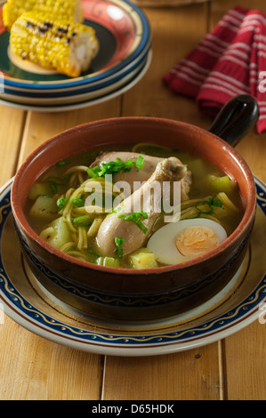 Caldo de Gallina Soup Chicken Noodle soup Stockfoto