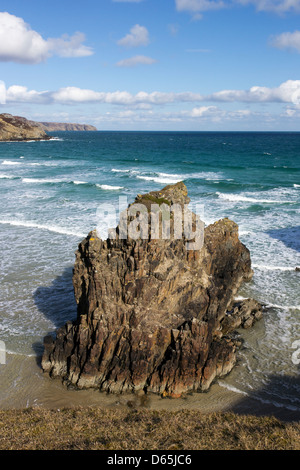 Meer-Stacks auf Garry Strand (Traigh Ghearadha) Tolsta Isle of Lewis Western Isles Scotland UK Stockfoto