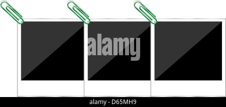 Polaroid-Foto-Rahmen auf weißem Hintergrund Stockfoto